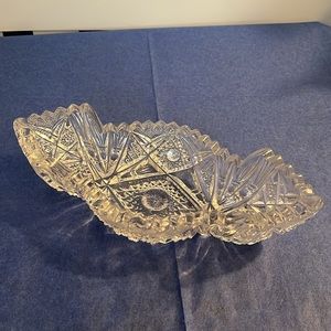Imperial glass Nucut celery dish.. vintage..EAPG